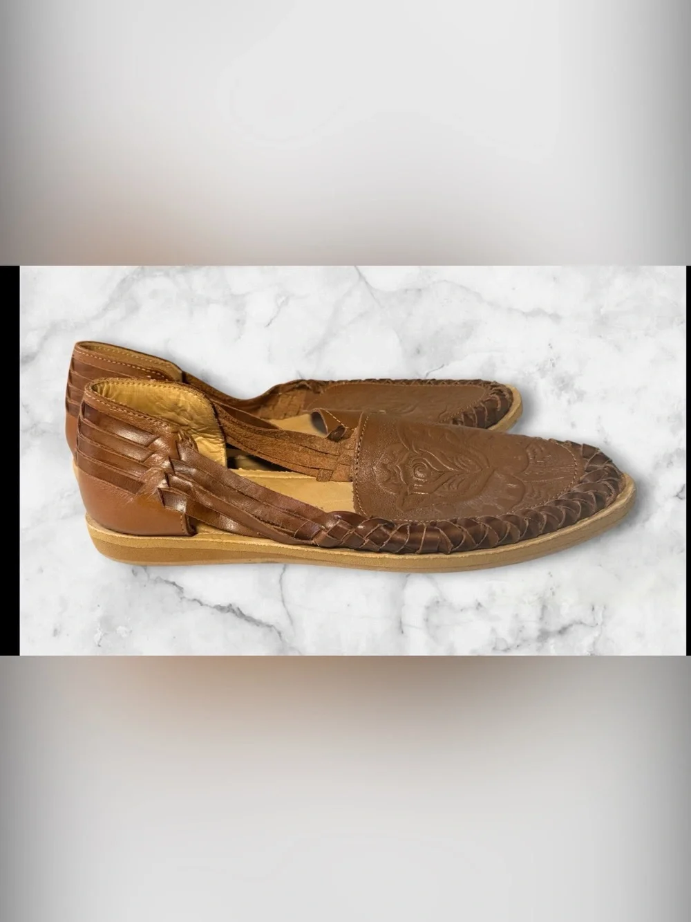 EUC Mexican Huarache Leather sandals for women, SZ 8 - Picture 4 of 8